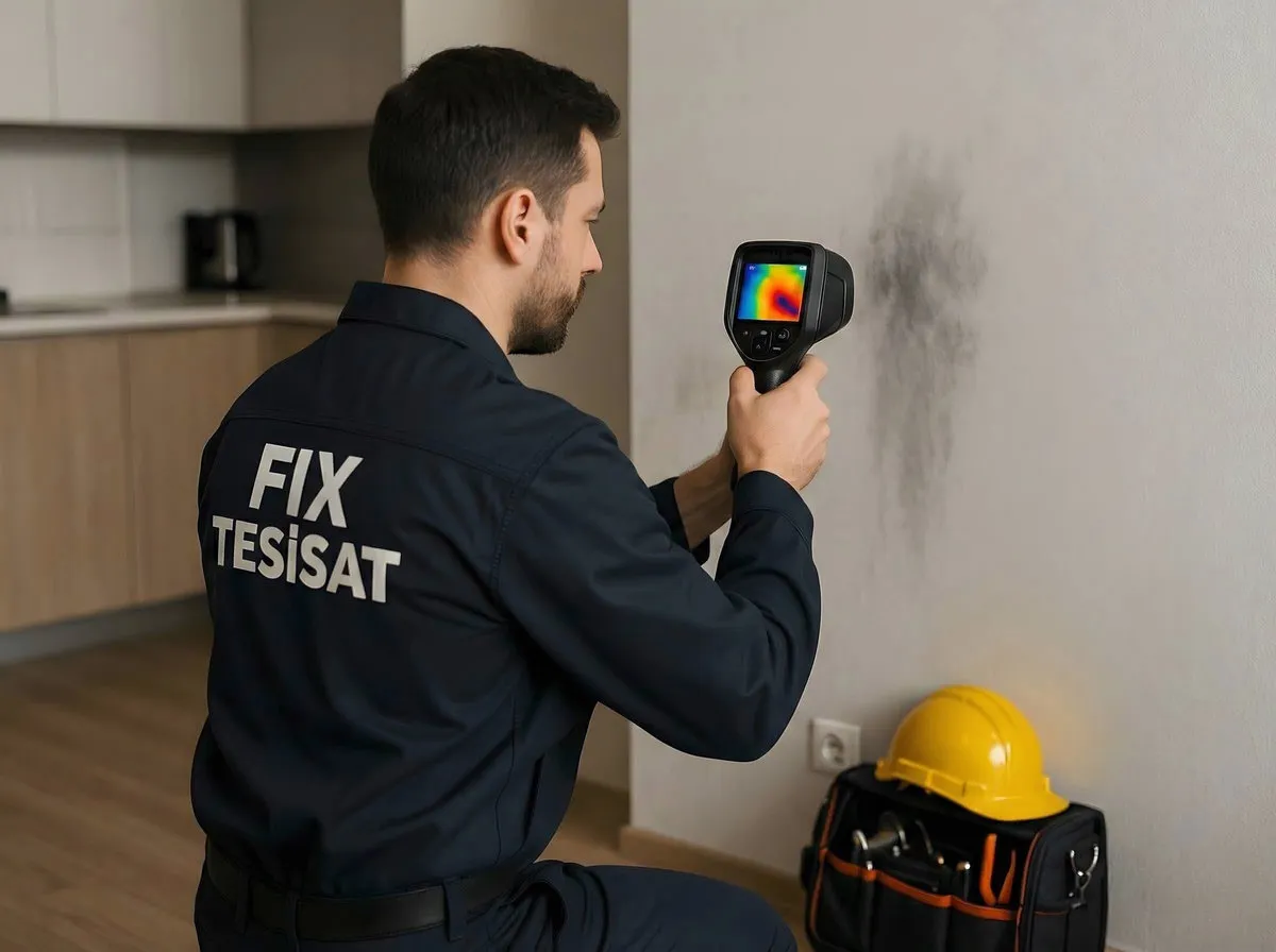 zeytinburnu termal kamerayla su kacagi tespiti