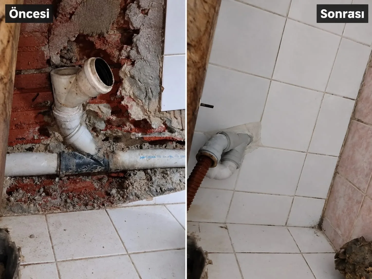 Su Kaçağı Tespiti 11 Mutfak gideri bağlantısında tespit ve onarım aşamaları